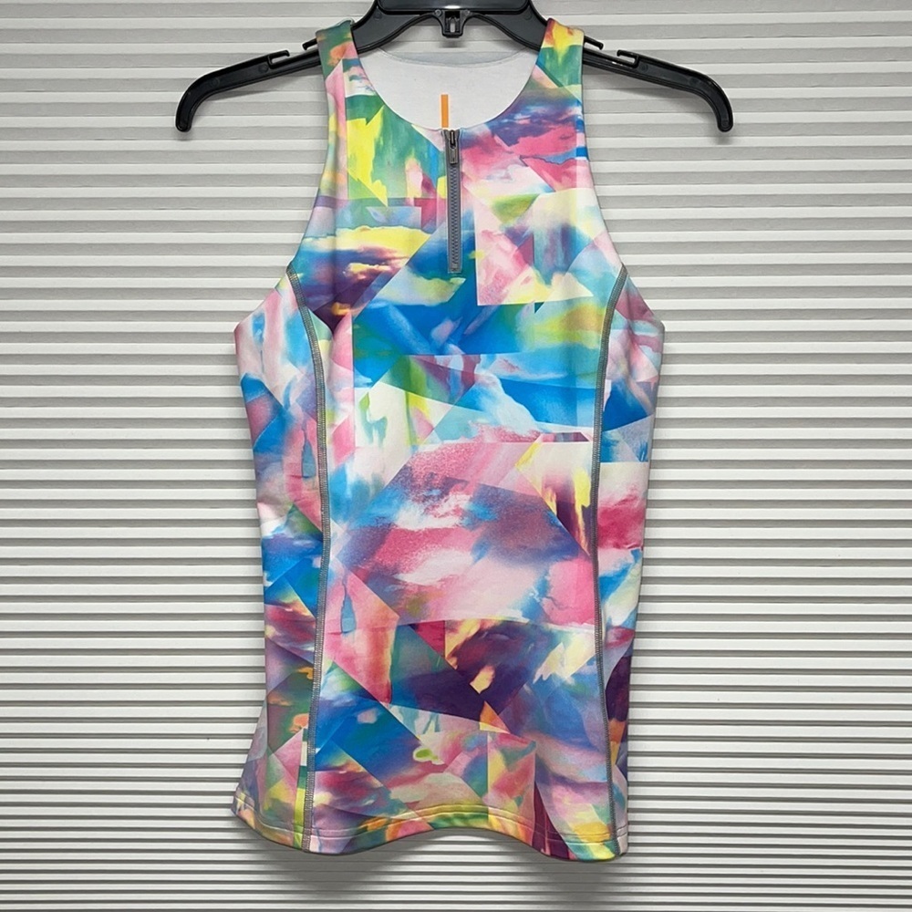 Lucy Pastel Kaleidoscope Racerback Activewear Tank Top Size XS